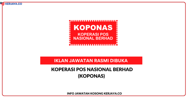 Koperasi Pos Nasional Berhad (KOPONAS) ~ Jawatan Kosong Courier and Trading Executive
