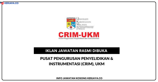 Pusat Pengurusan Penyelidikan & Instrumentasi (CRIM), UKM ~ Pegawai Tadbir