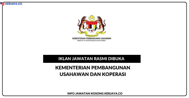 Kementerian Pembangunan Usahawan dan Koperasi (KUSKOP) ~ Kekosongan Jawatan Personel MySTEP Juruukur Bahan (BKPPK)