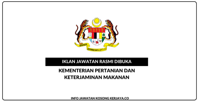 Pejabat Perikanan Negeri Melaka, Kementerian Pertanian Dan Keterjaminan Makanan ~ Kekosongan Jawatan Personel MySTEP