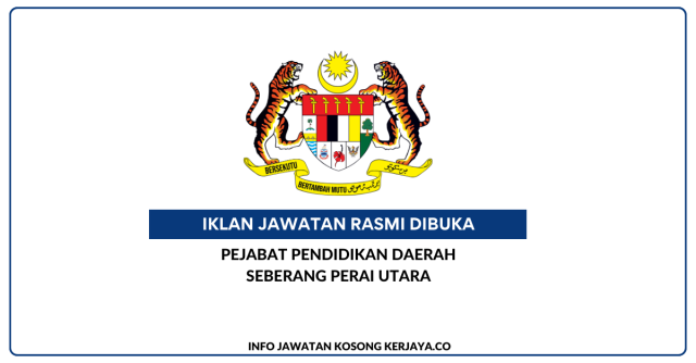 Pejabat Pendidikan Daerah Seberang Perai Utara ~ Kekosongan Jawatan Personel MySTEP Guru Ganti