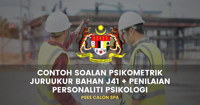 Contoh Soalan Psikometrik Juruukur Bahan J41 Dengan Jawapan