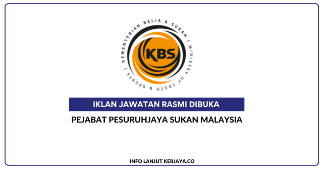 Pejabat Pesuruhjaya Sukan Malaysia ~ Kekosongan Jawatan Kosong Pegawai Teknologi Maklumat Gred F9