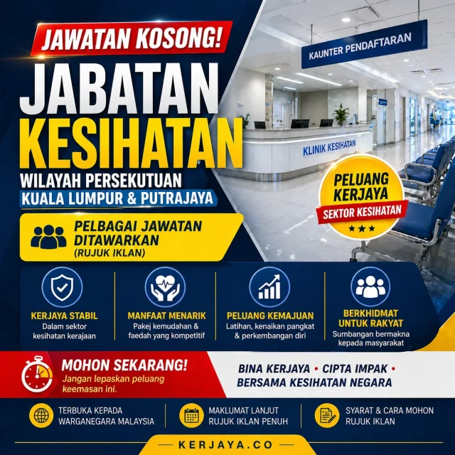 Jabatan Kesihatan Wilayah Persekutuan Kuala Lumpur Dan Putrajaya ~ Jawatan Kosong Pembantu Tadbir