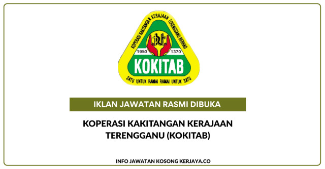 Koperasi Kakitangan Kerajaan Terengganu (KOKITAB) ~ Jawatan Kosong Pegawai Optometris, Pembantu Tadbir & Juruteknik