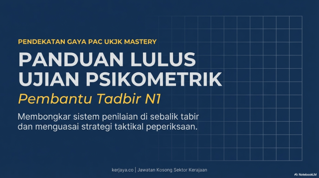 Contoh Soalan Ujian Psikometrik Pembantu Tadbir (Perkeranian/Operasi) N1