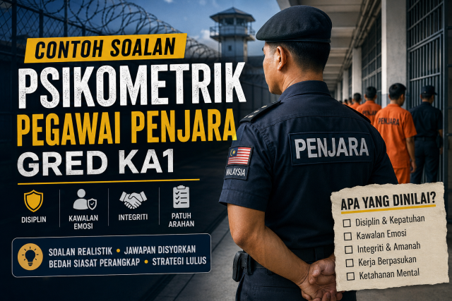 Contoh Soalan Psikometrik Pegawai Penjara KA1