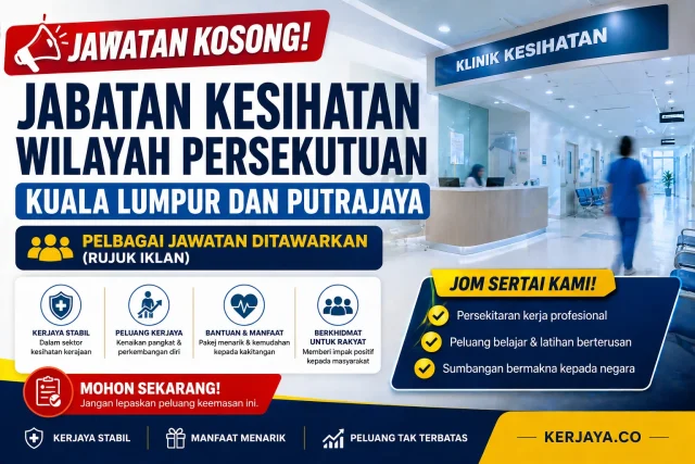 Jabatan Kesihatan Wilayah Persekutuan Kuala Lumpur Dan Putrajaya ~ Jawatan Kosong Pembantu Tadbir