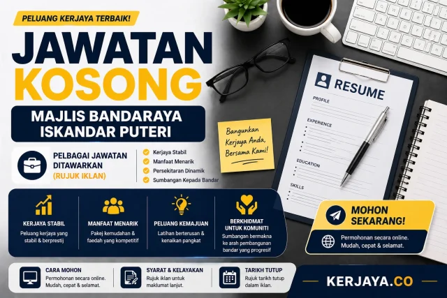 Majlis Bandaraya Iskandar Puteri ~ Kekosongan Pelbagai Jawatan
