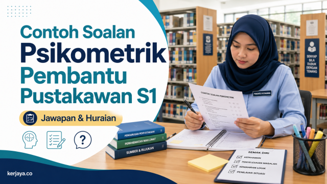 Contoh Soalan Psikometrik Pembantu Pustakawan S1 Lengkap Dengan Jawapan & Huraian