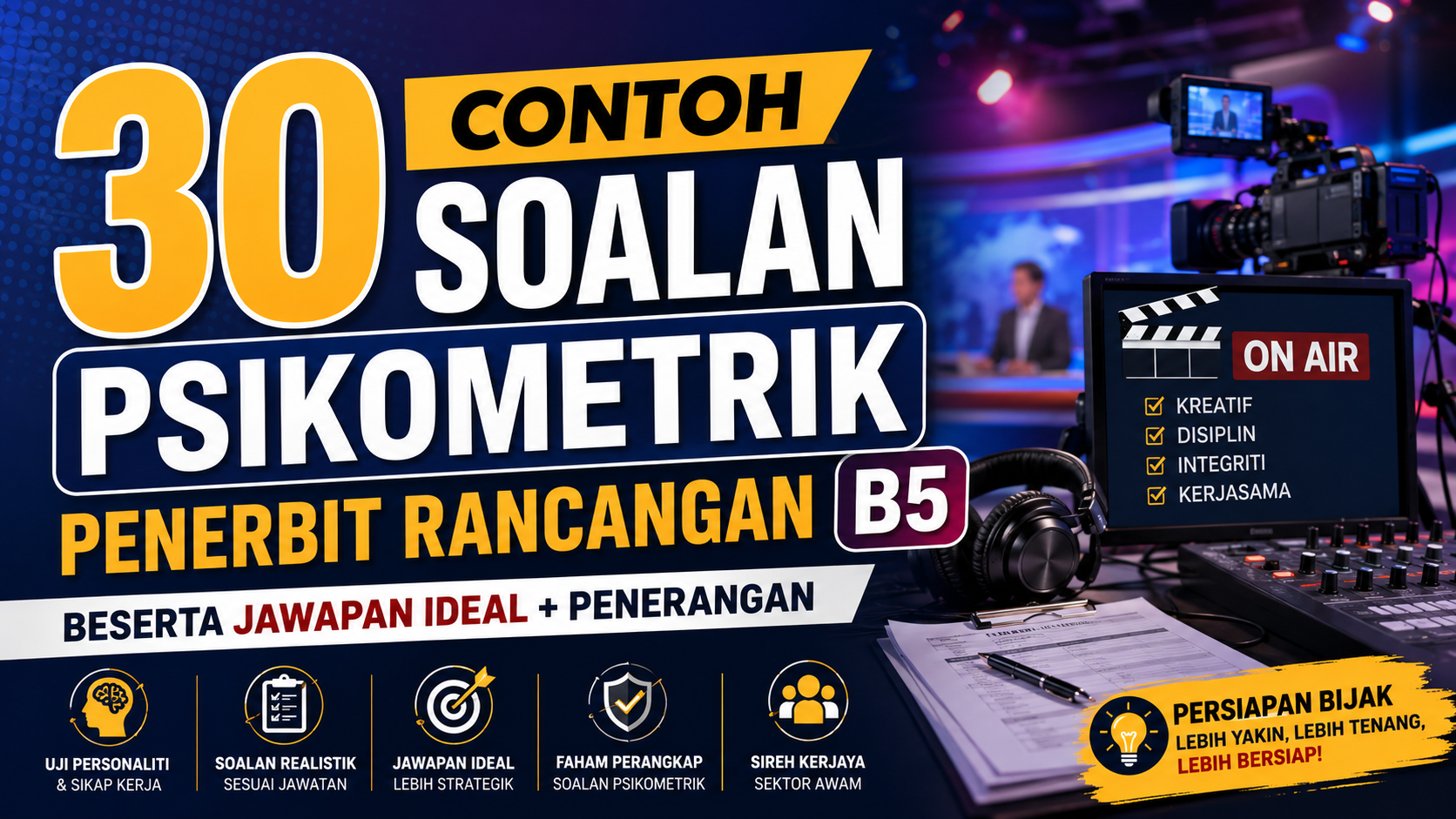 30 Contoh Soalan Psikometrik Penerbit Rancangan B5 Beserta Jawapan Ideal + Penerangan